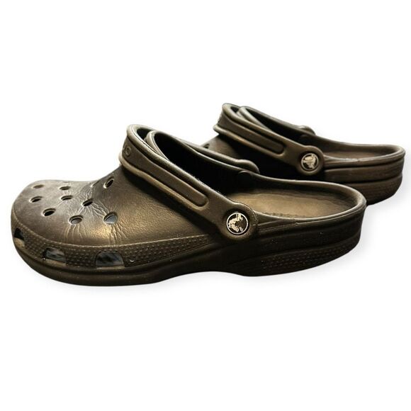 CROCS Adult Classic Clog Unisex Black Size M8 / W10 - Picture 4 of 7